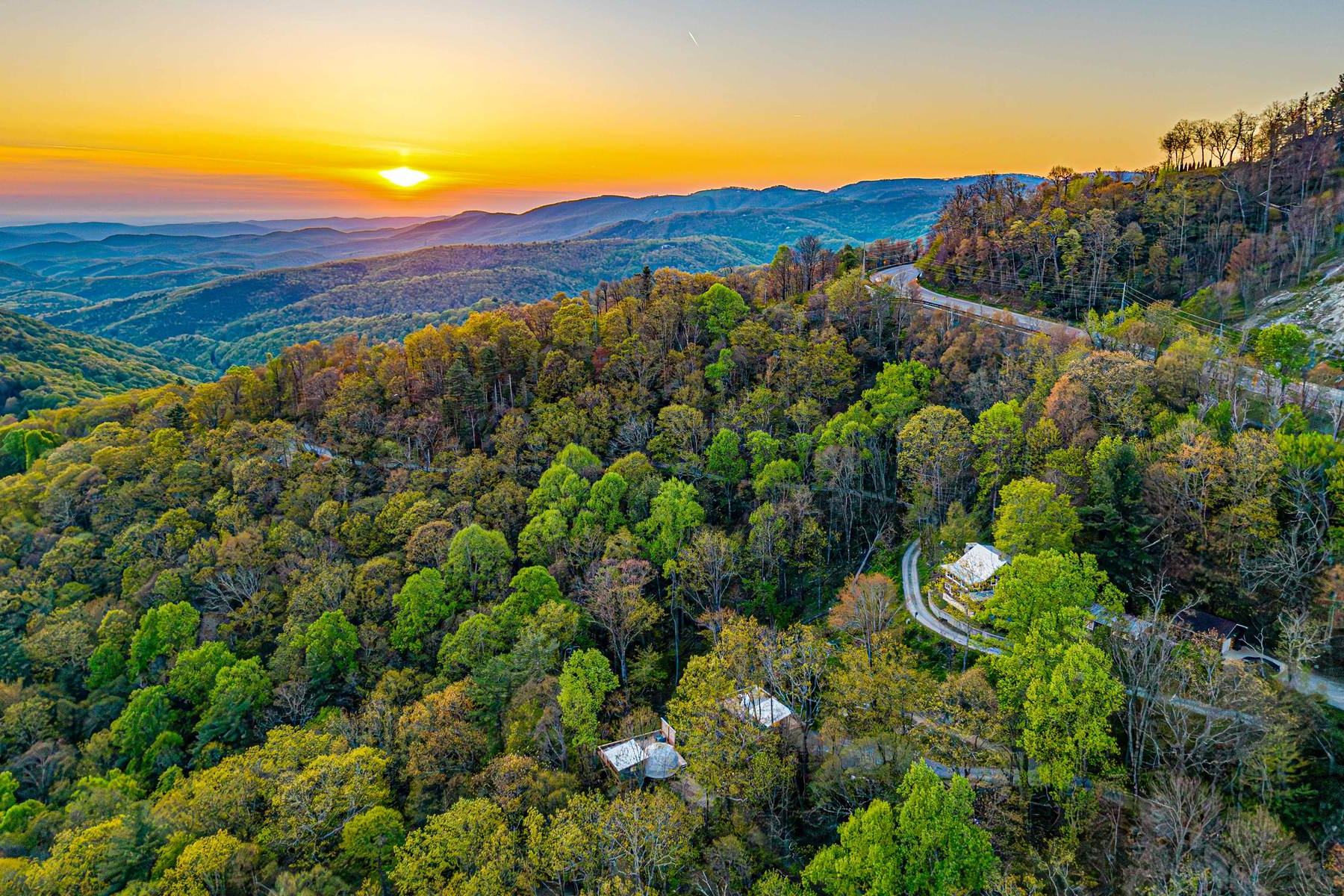 The Orchard at Blowing Rock — 20 acres above the Blue Ridge at sunset