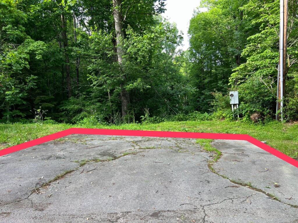 Park in the space by the electric meter.