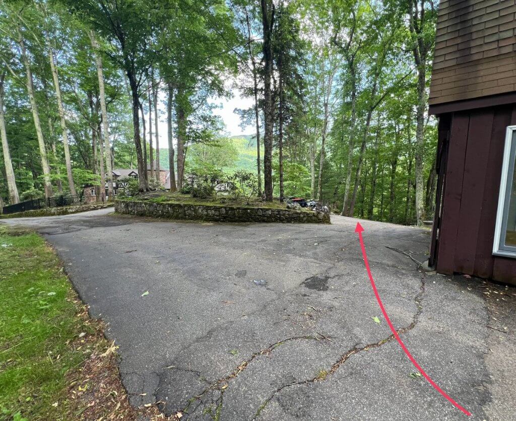 Turn right after the barn.