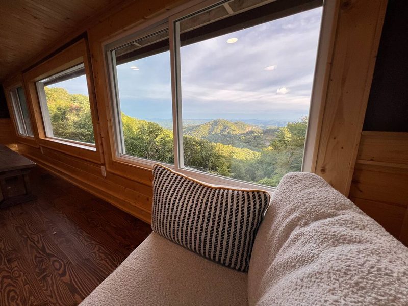 And...here's the view again.  This is my wife's favorite chair.  She likes to open that window, curl up and re