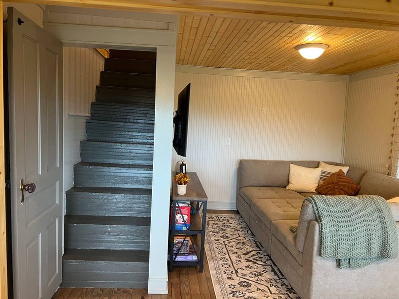 These are the stairs that lead to the clubhouse.