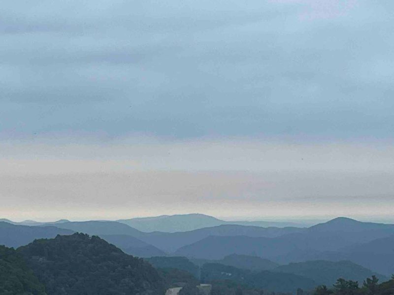 This is the view from our deck over looking Blackberry Gorge.  Beautiful 100 mile views looking toward Charlot