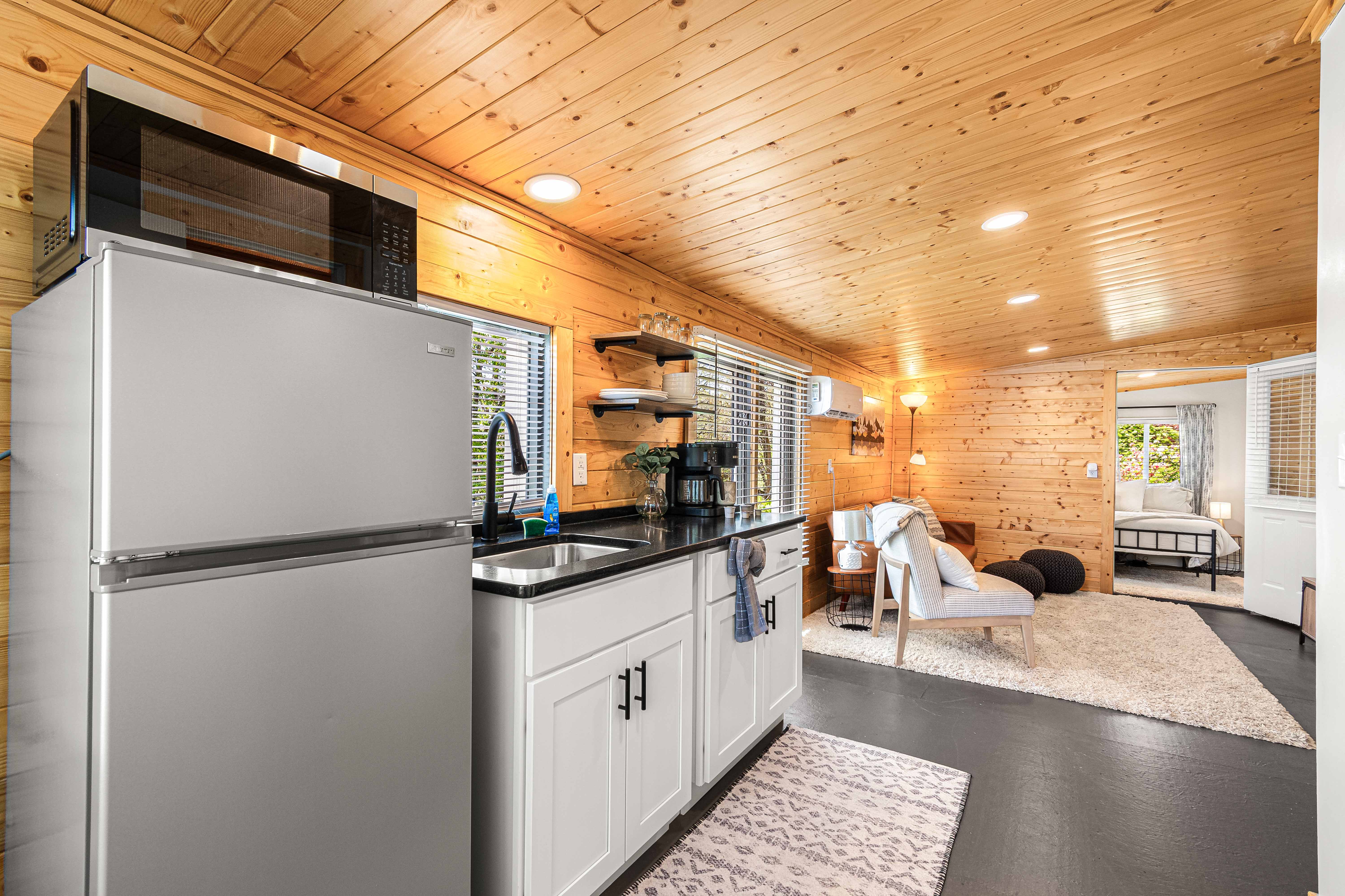 Tiny Cabin kitchenette