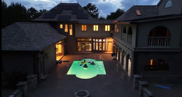 Castle CLT pool and exterior