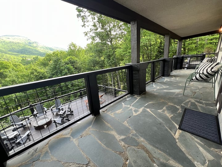 Castle Keep deck with hammocks